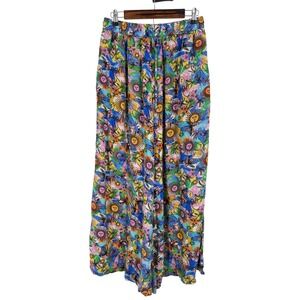 Kulani Kinis Tropical Cover Up Sun Moon Celestial Wide Leg  Pants Womens Large